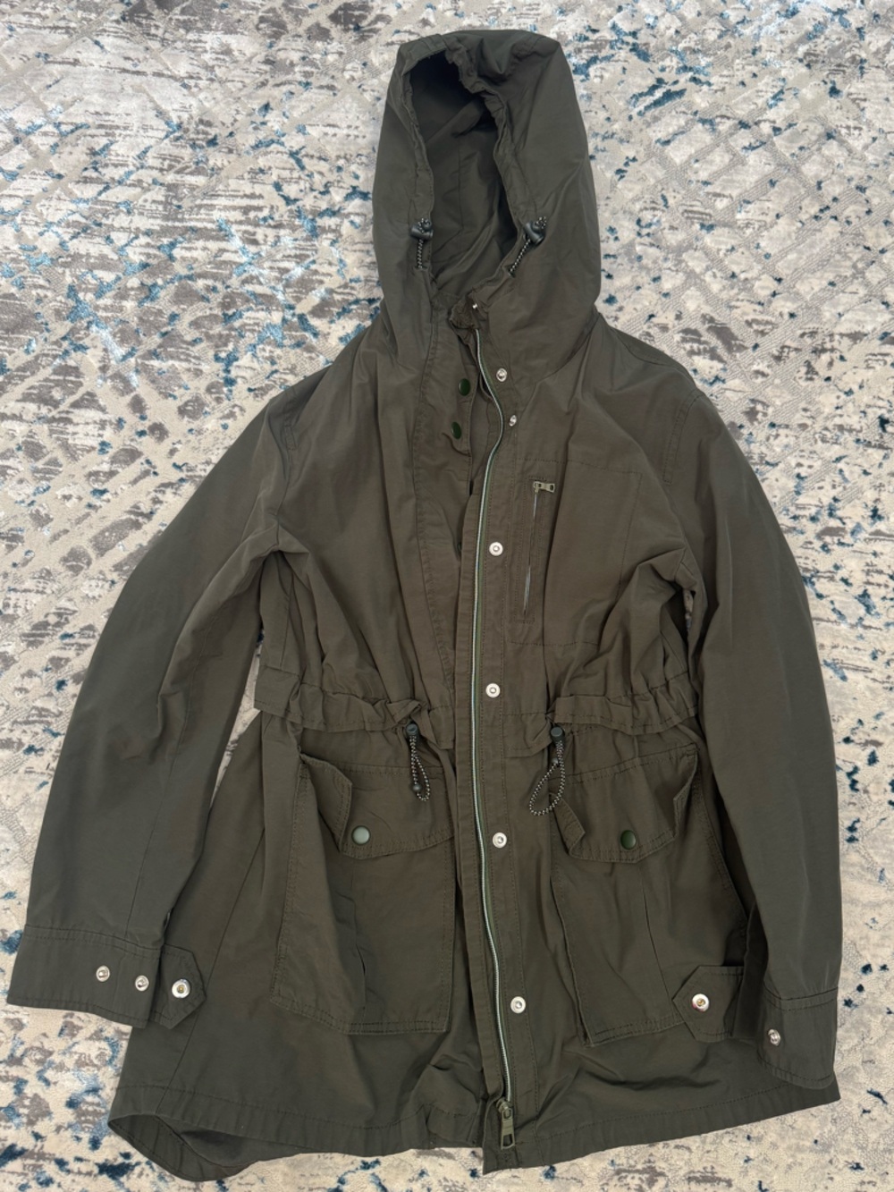 J. Crew Olive Green Rain Jacket